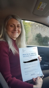 2 March 2020 A huge congratulations to Sam who passed her test today, 1st time with just 4df. I´m so proud of you, you really controlled those nerves and did a fantastic job. It´s been a pleasure to teach you. I´ll see you next week for our motorway practice. Stay safe👍😊